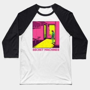 Secret Machines  -- Original Fan Artwork Design Baseball T-Shirt